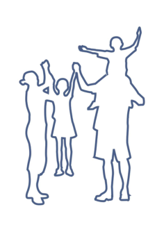 Family Reunion Child Father Silhouette Coloring Pages, Free Vectors File
